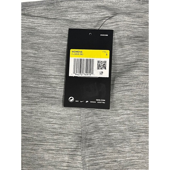 NIKE Women Training Crop Mesh Tights Grey Black CJ1816 091 - Small - Picture 12 of 12